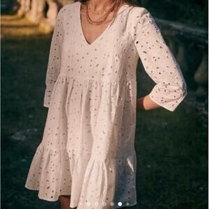 Sezane Aura Dress Ecru